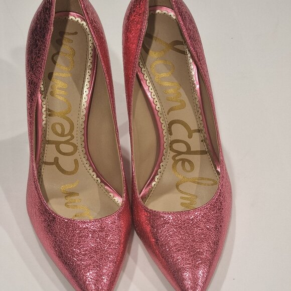 Sam Edelman Hazel Metallic Leather Pumps size 5.5M - Picture 1 of 5